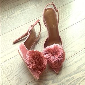 Aquazurra velvet heels